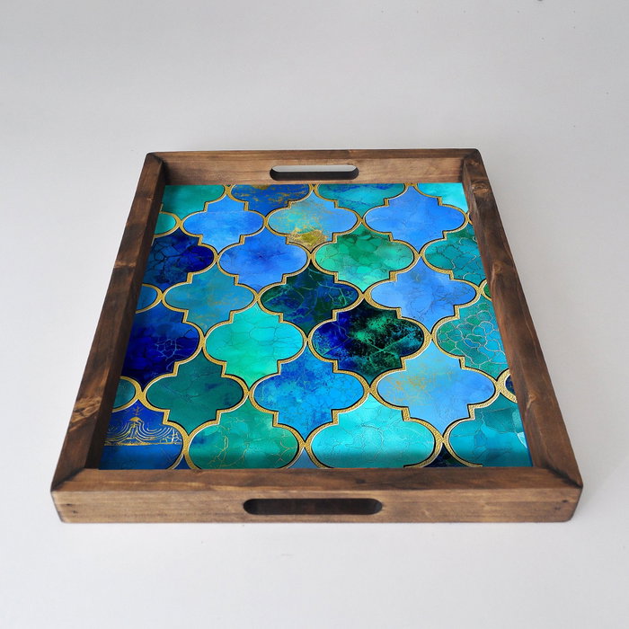 Aberto Design REF005 Bandeja de Madera Maciza 48x38x4 cm